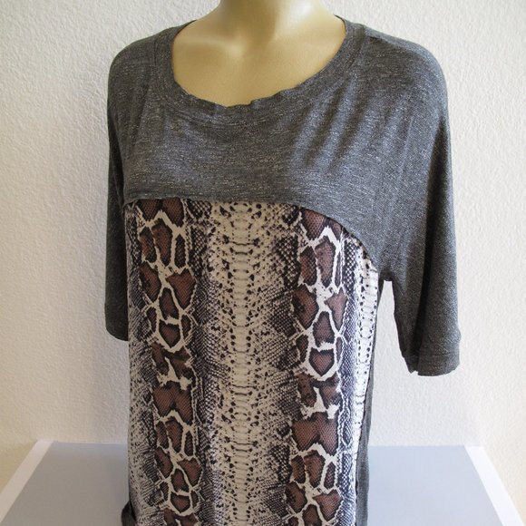 DOLAN T-SHIRT Animal Print Grey Tee - Picture 8 of 10